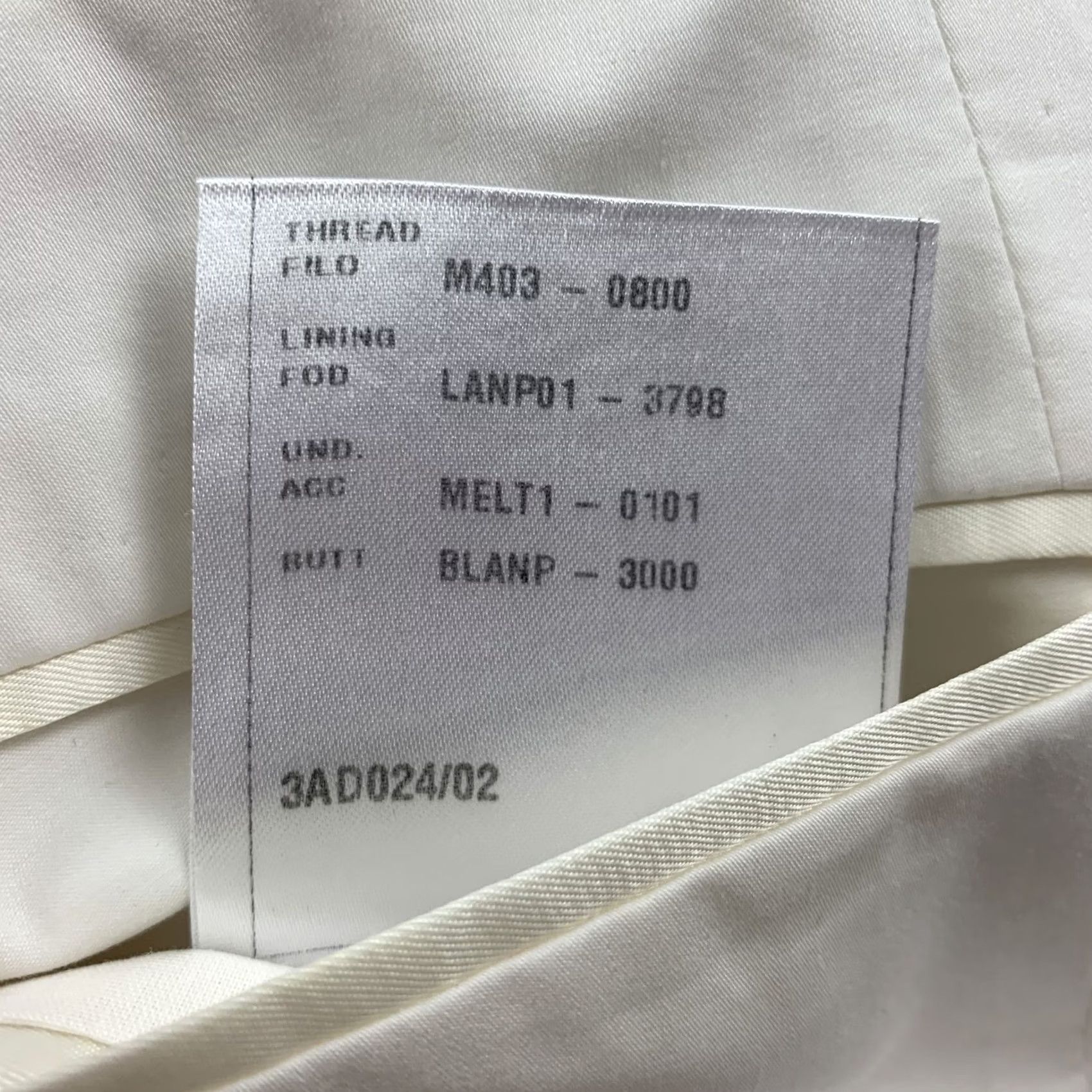 Lanvin LANVIN Sport Coat White Cotton Peak Lapel 40 Regular Men Shirt Jacket Size US XXS / EU 40 - 7 Thumbnail