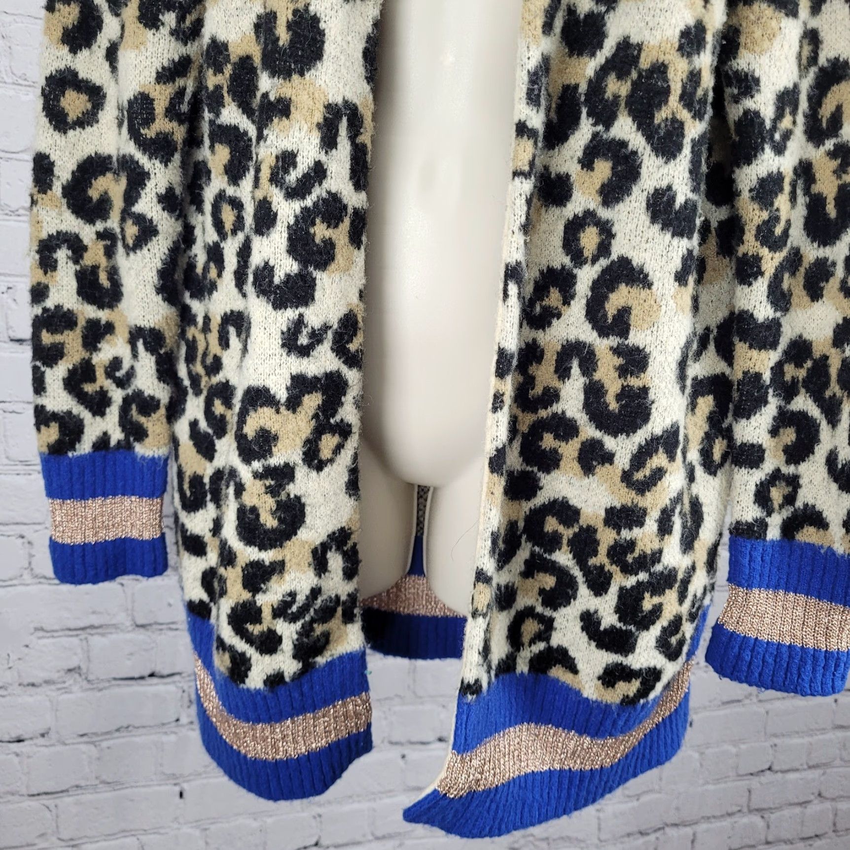 Central Park West Central Park West New York Beige Leopard Open Cardigan Sweater Size Small Size S / US 4 / IT 40 - 7 Thumbnail
