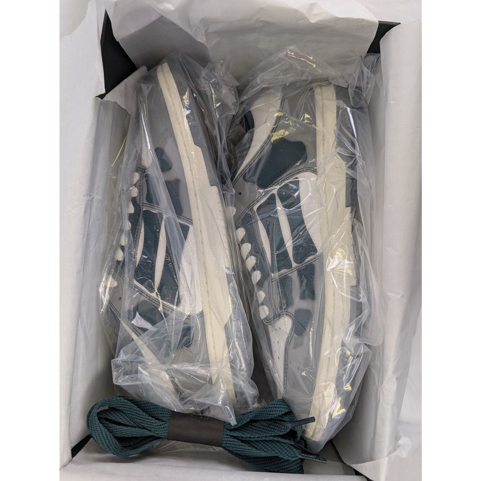 Amiri o1rshd1 Varsity Skel Skeleton Top Low Sneakers in Evergreen Size US 13 / EU 46 - 19 Thumbnail