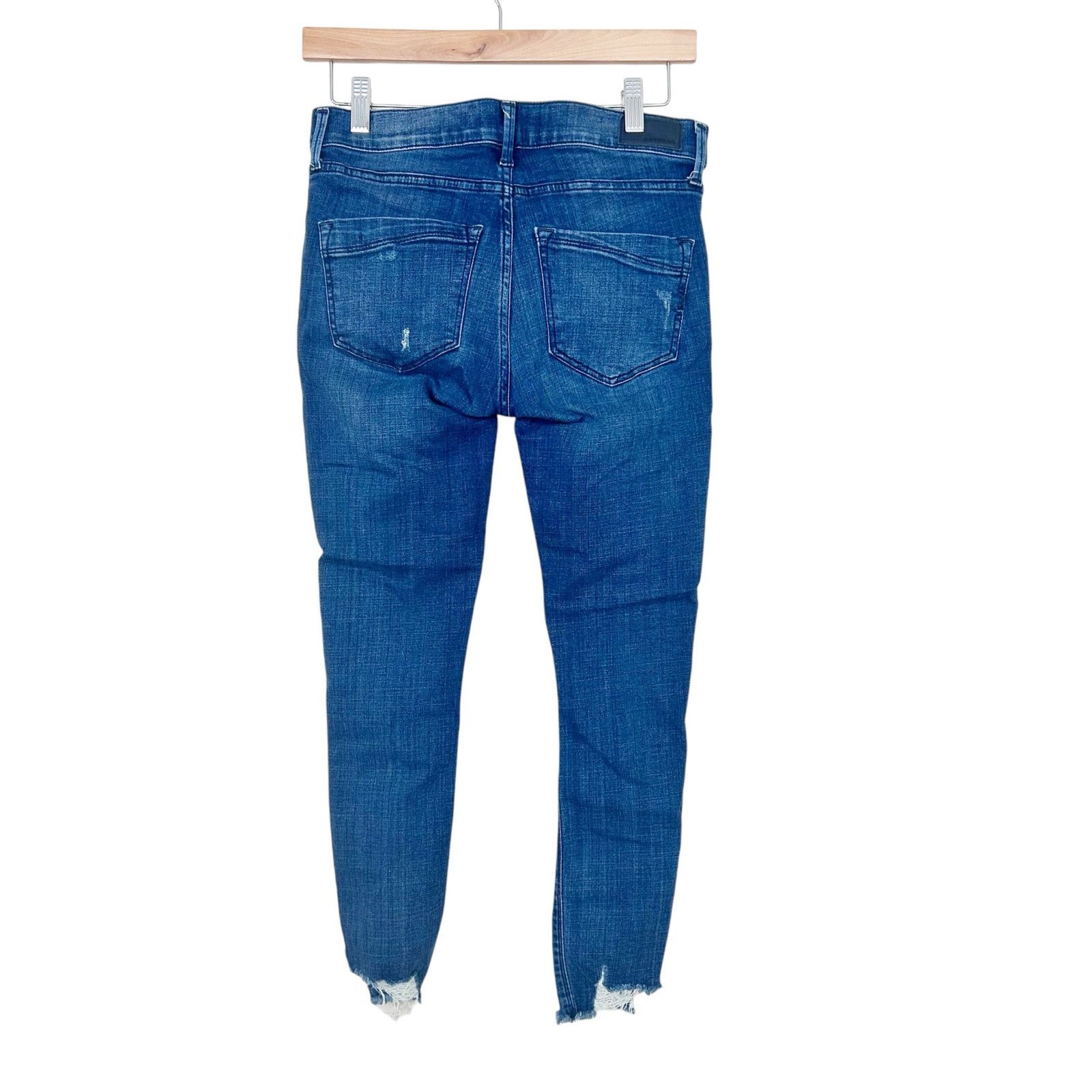 Express Express Distressed Mid Rise Ankle Legging Jeans Sz 2S Size 26" / US 2 / IT 38 - 7 Thumbnail