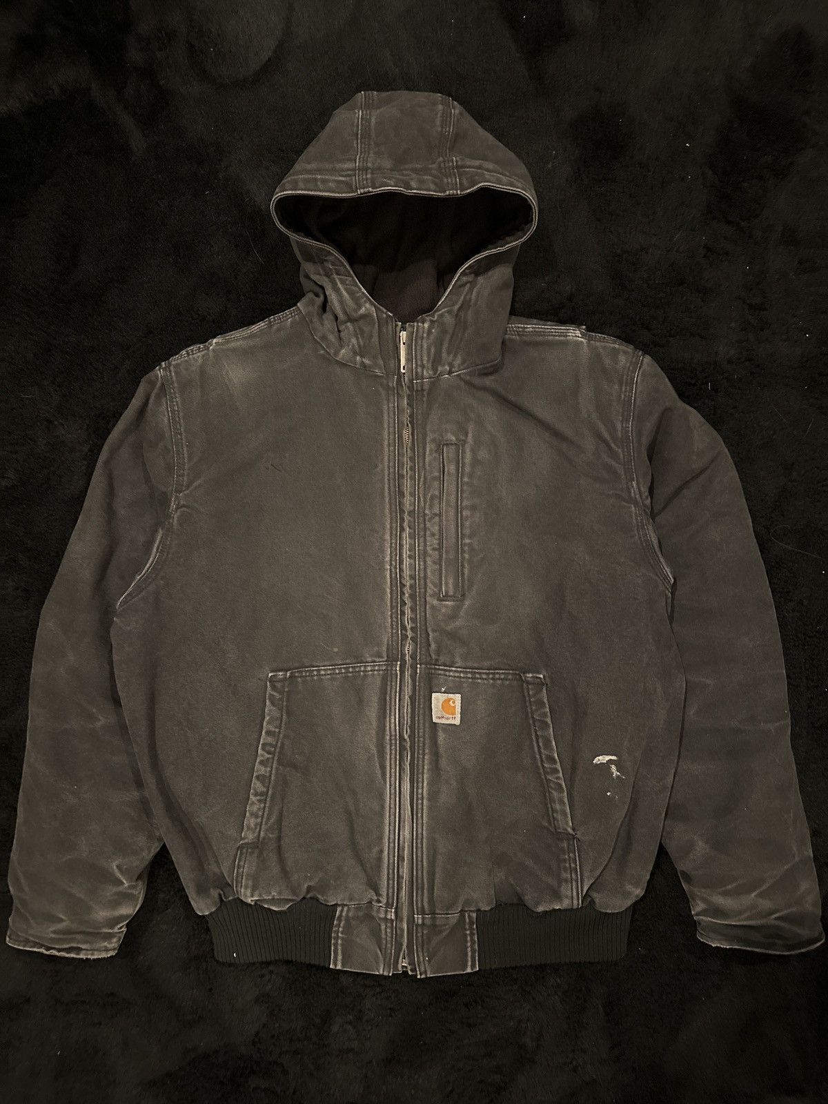 Carhartt Vintage Black Faded Workwear Jacket