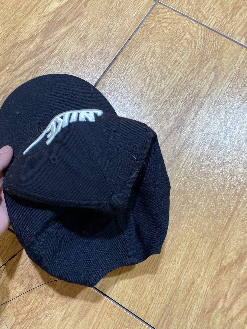 Nike Hats Nike Cap vintage streetwear black big logo Y2K Size ONE SIZE - 10 Thumbnail