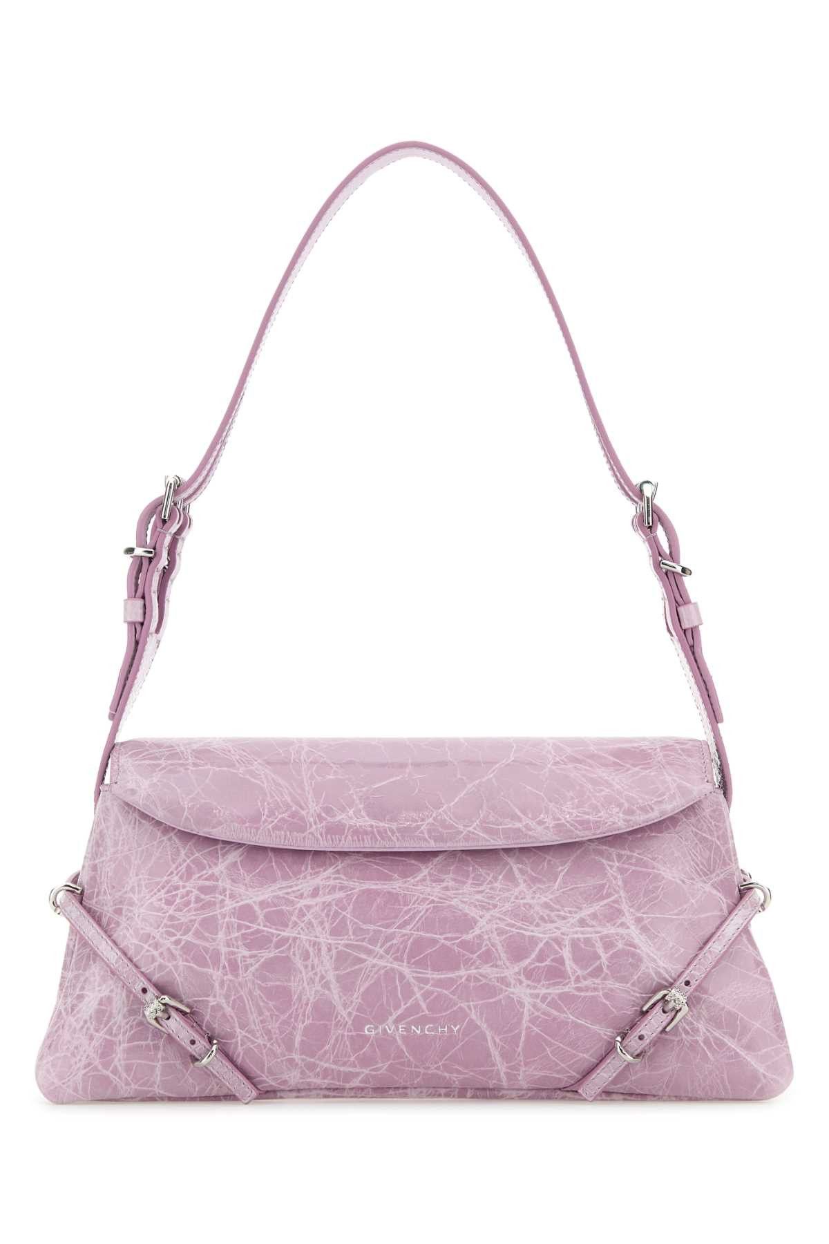 Givenchy Lilac Leather Pâ€™Tit Voyou Shoulder Bag Size ONE SIZE - 1 Thumbnail
