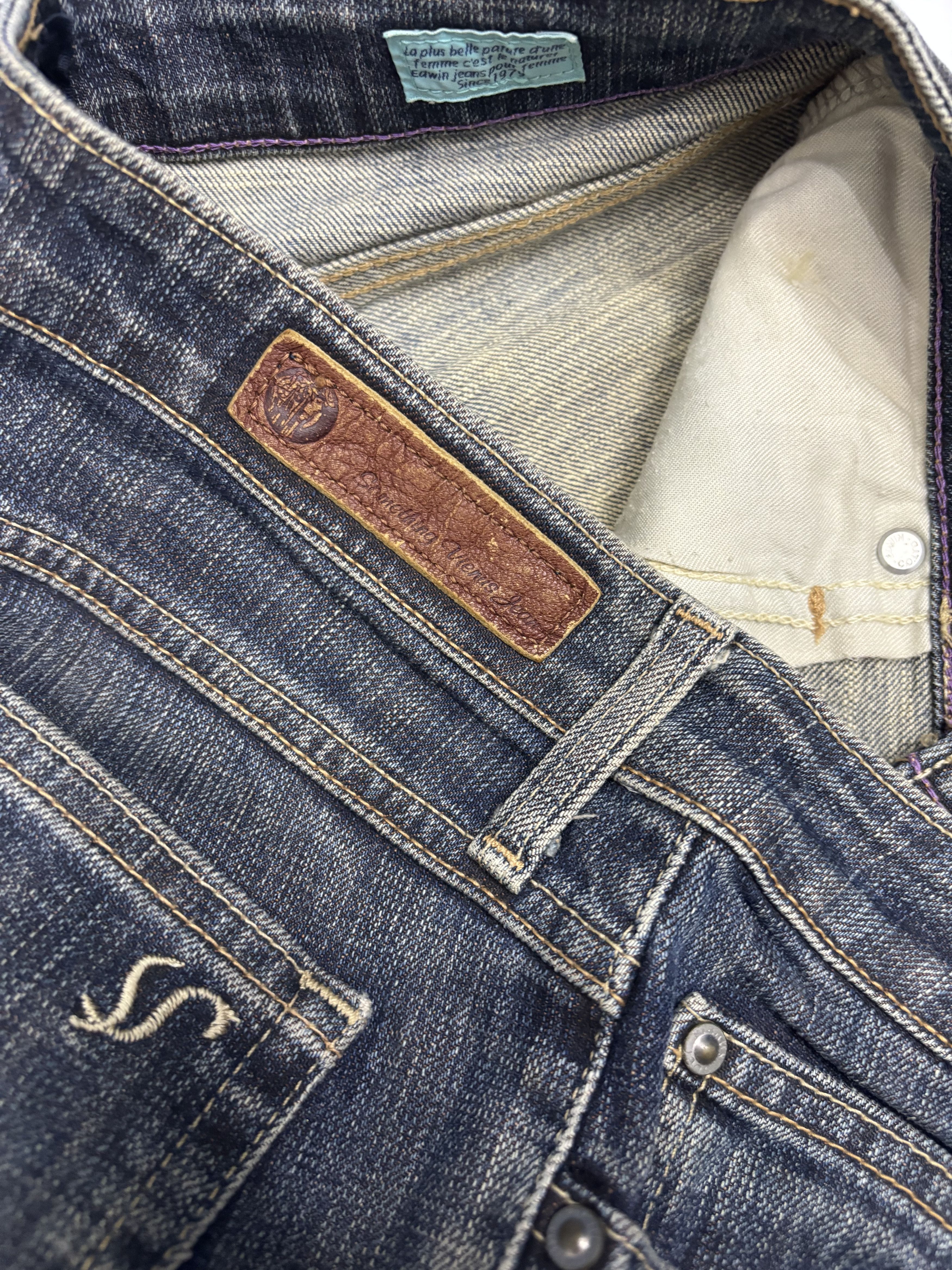 If Six Was Nine 💥VIENUS JEAN FLARED EDWIN SOMETHING BOOTCUT DENIM JEANS Size 26" / US 2 / IT 38 - 11 Thumbnail