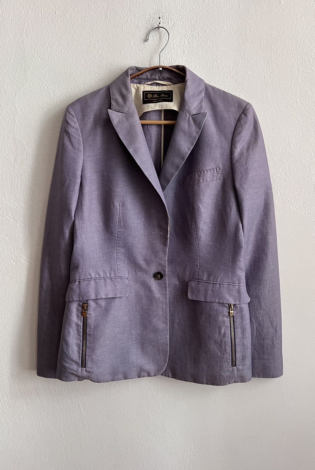 Loro Piana Loro Piana classic blazer with zip up pockets Size L / US 10 / IT 46 - 1 Thumbnail