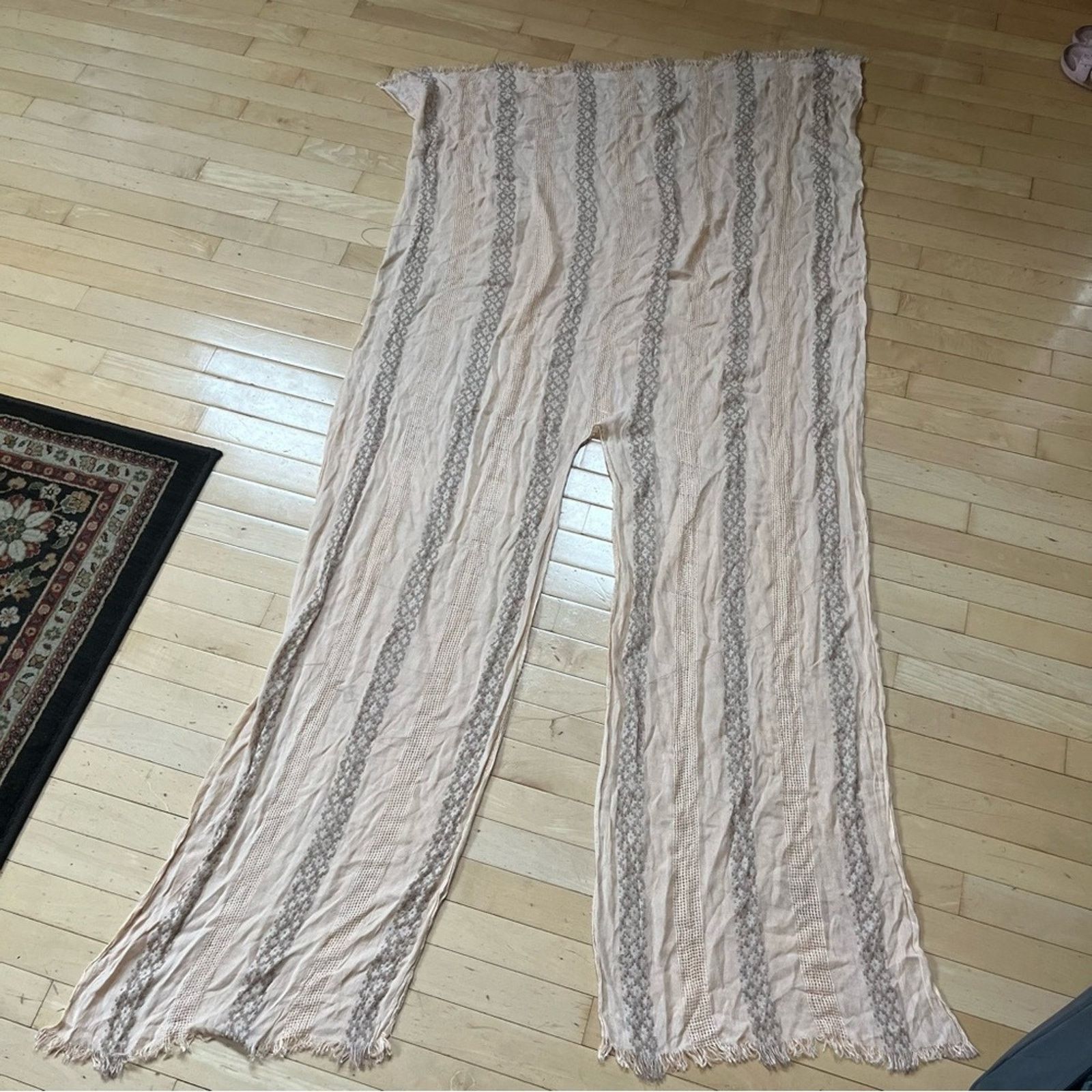 Other Light Pink Shawl Scarf Winter Layering Lagenlook Artsy Boho Size ONE SIZE - 2 Thumbnail