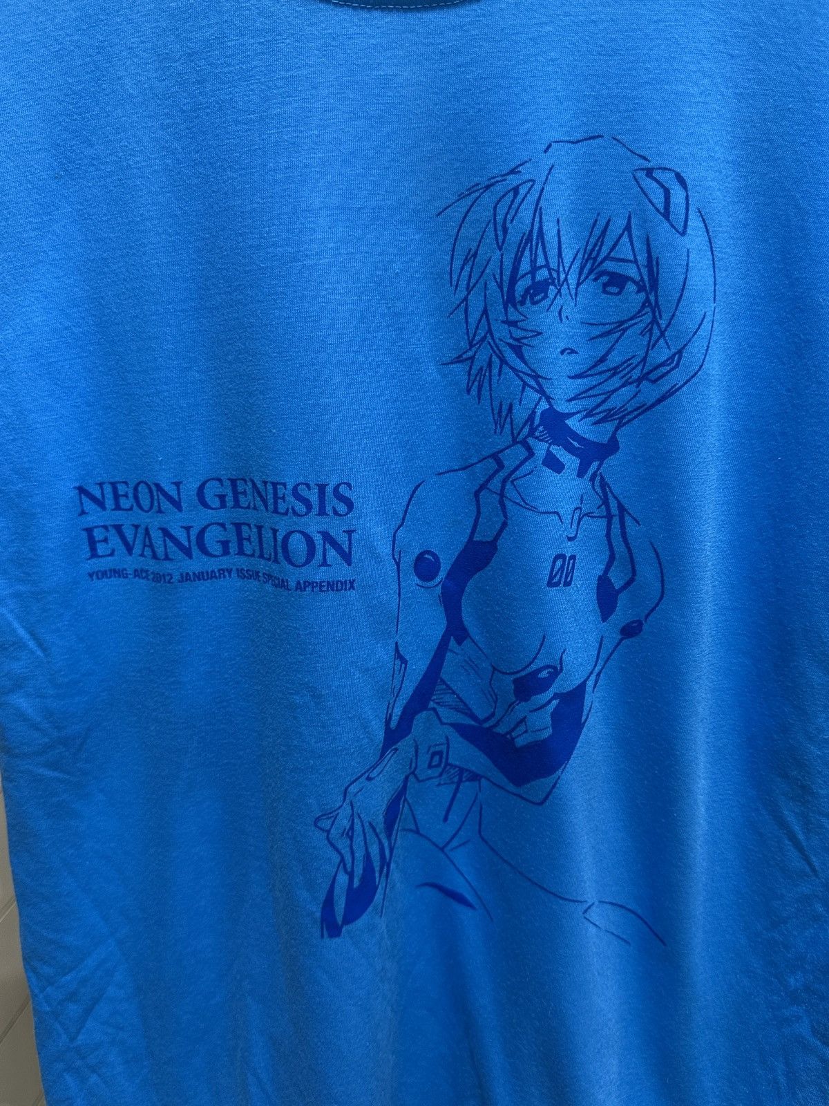 Anime 2012 Young Ace Rei Ayanami Evangelion Anime Tshirt Size US M / EU 48-50 / 2 - 3 Thumbnail