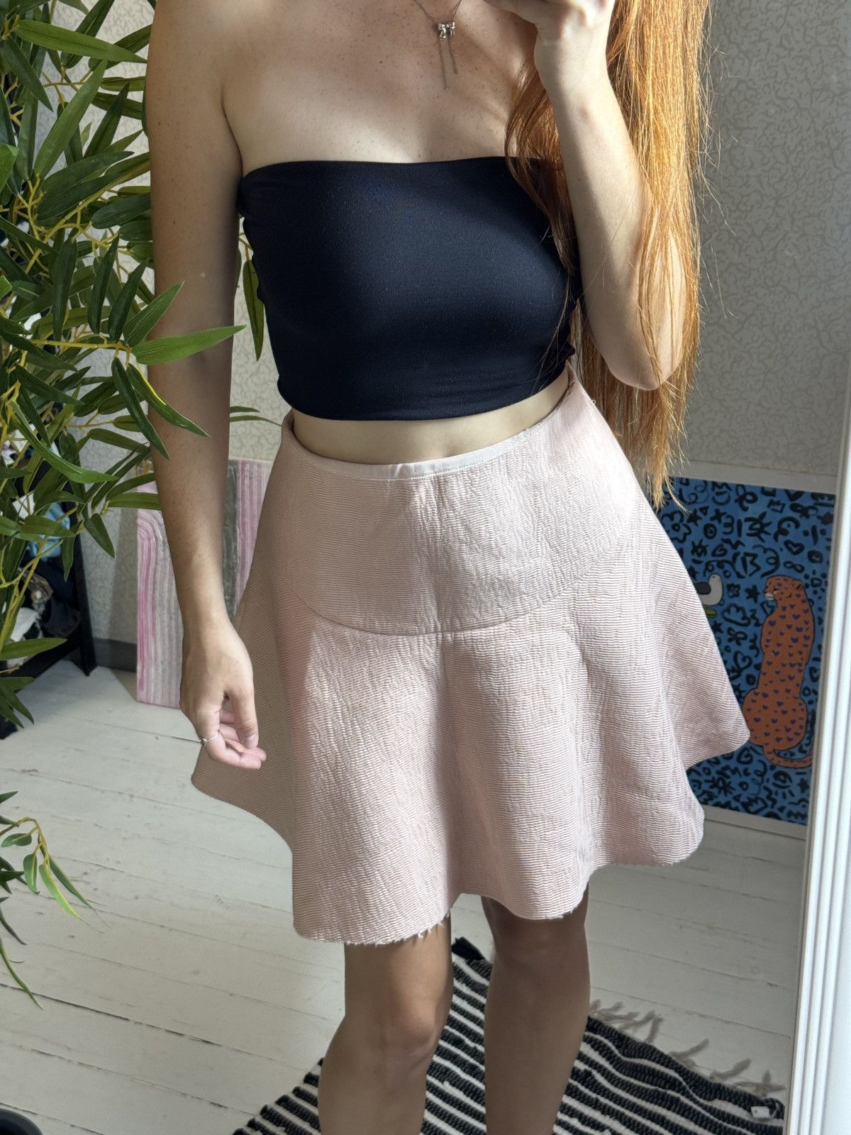 Sandro VINTAGE SANDRO CUTE 2000s PINK MINI SKIRT Size 28" / US 6 / IT 42 - 7 Thumbnail