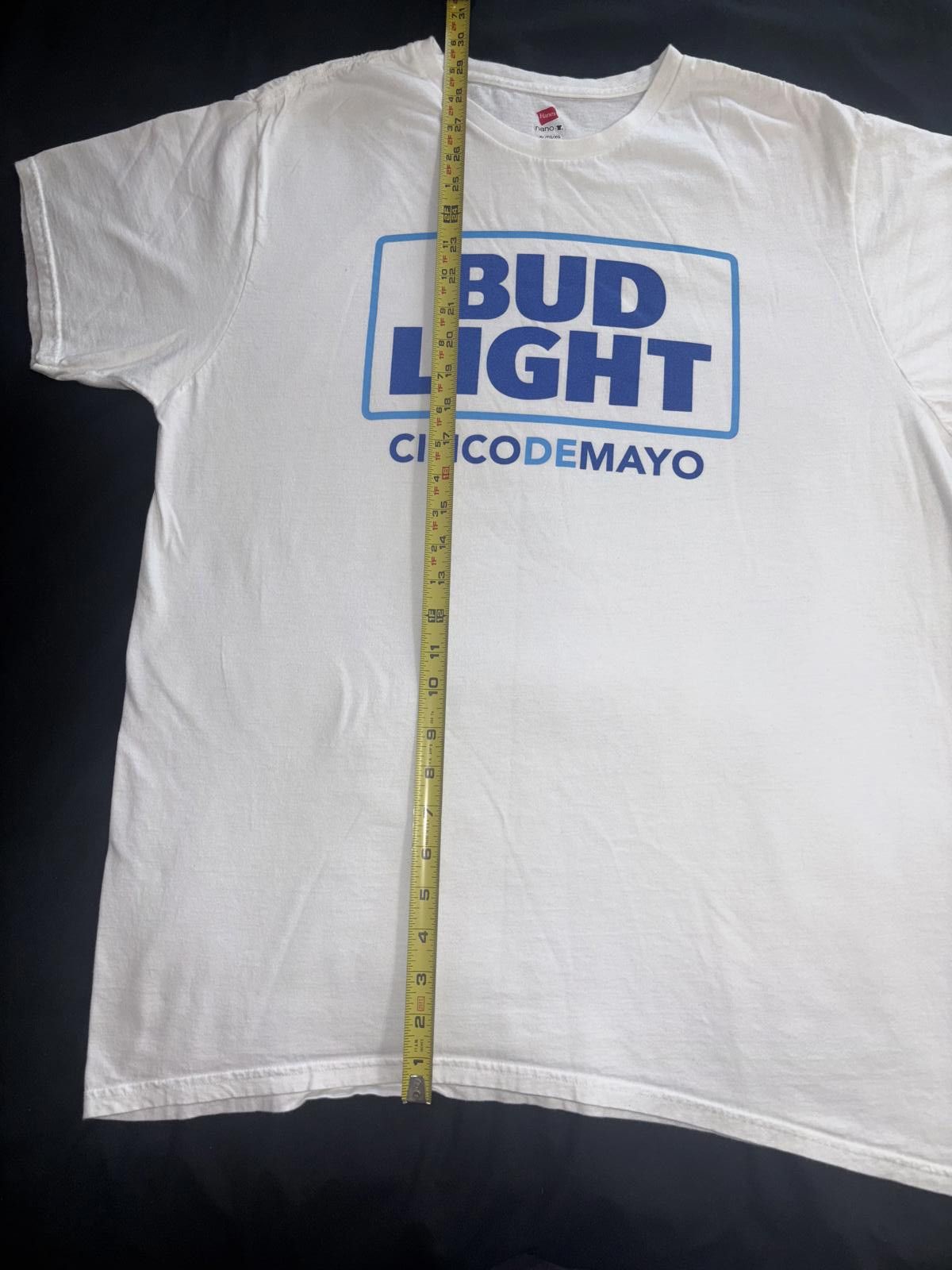 Hanes XL Bud Light Cinco de Mayo T-Shirt Size US XL / EU 56 / 4 - 5 Thumbnail