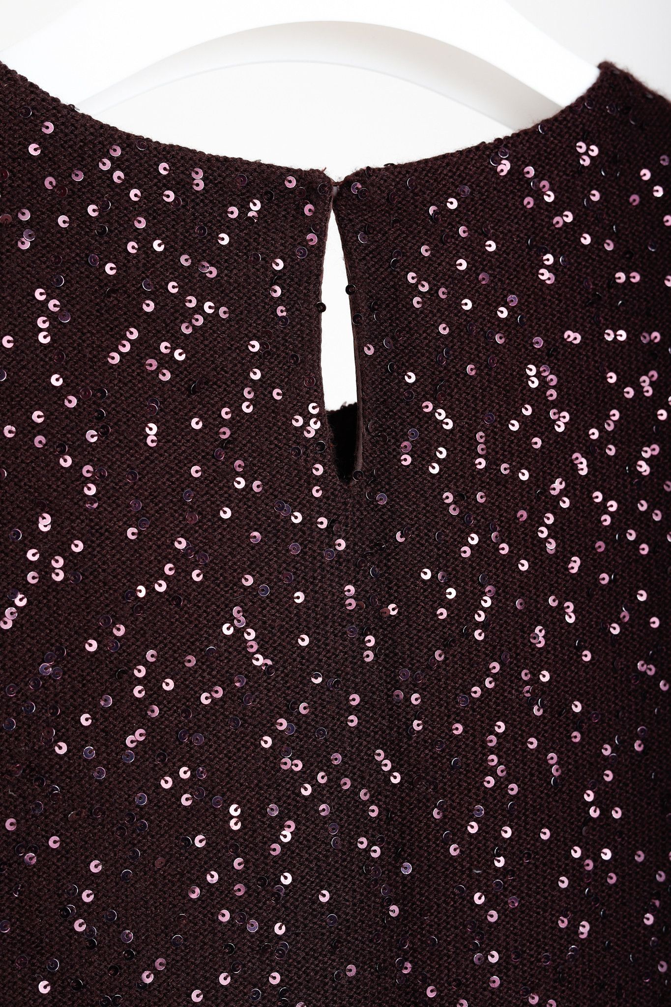 Brunello Cucinelli Brunello Cucinelli Cashmere Purple Sequin Knit Dress Size L / US 10 / IT 46 - 7 Thumbnail