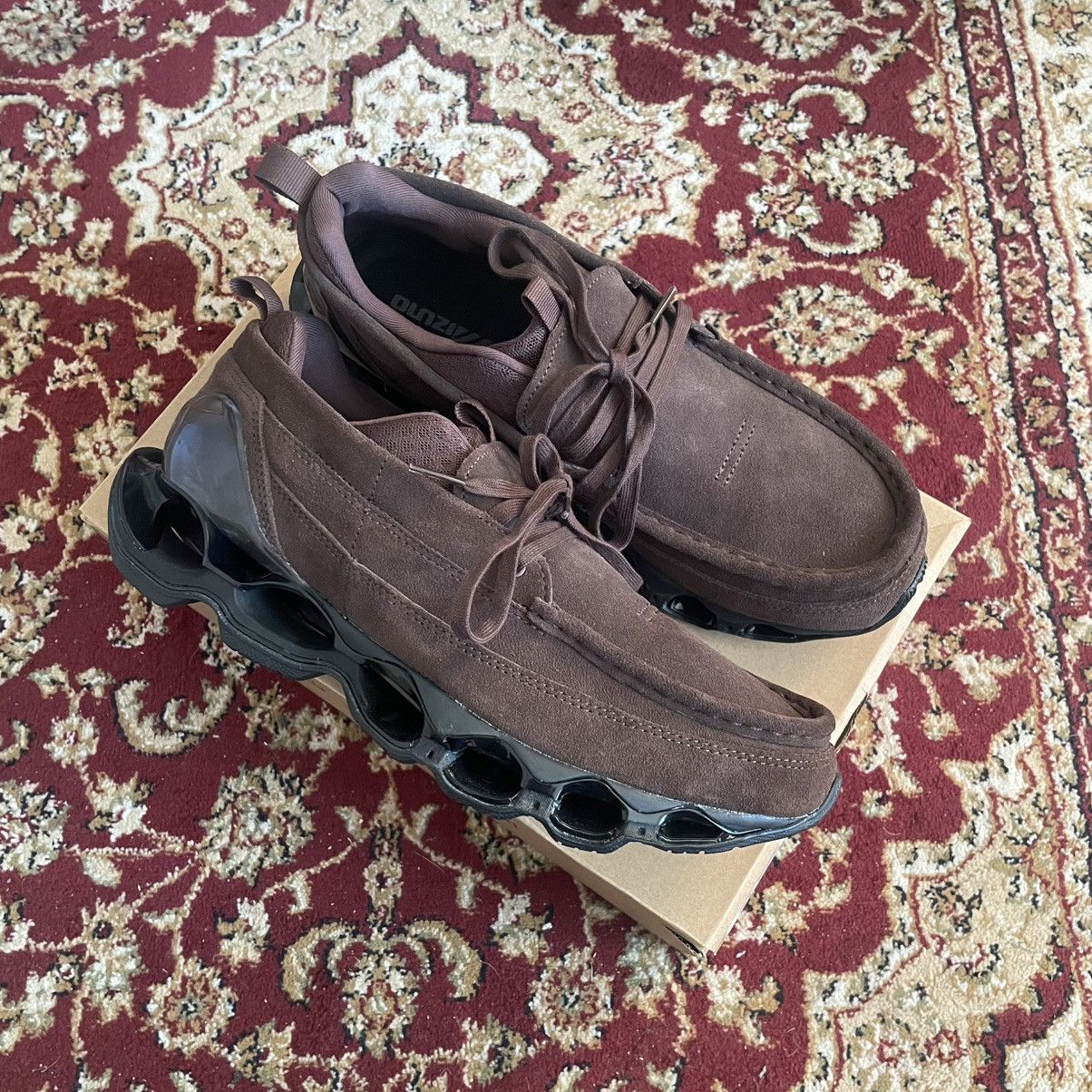Mizuno Mizuno US10/UK9 wave prophecy moc brown suede Size US 10 / EU 43 - 1 Thumbnail