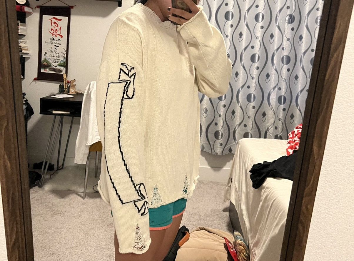 Askyurself AskYurself Knit Raw Banned Crotchet Crewneck Size US M / EU 48-50 / 2 - 9 Thumbnail