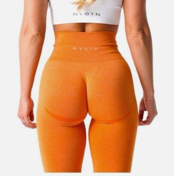 Designer NVGTN Burnt Orange Curve Seamless Leggings women’s size M Size 32" / US 10 / IT 46 - 1 Thumbnail