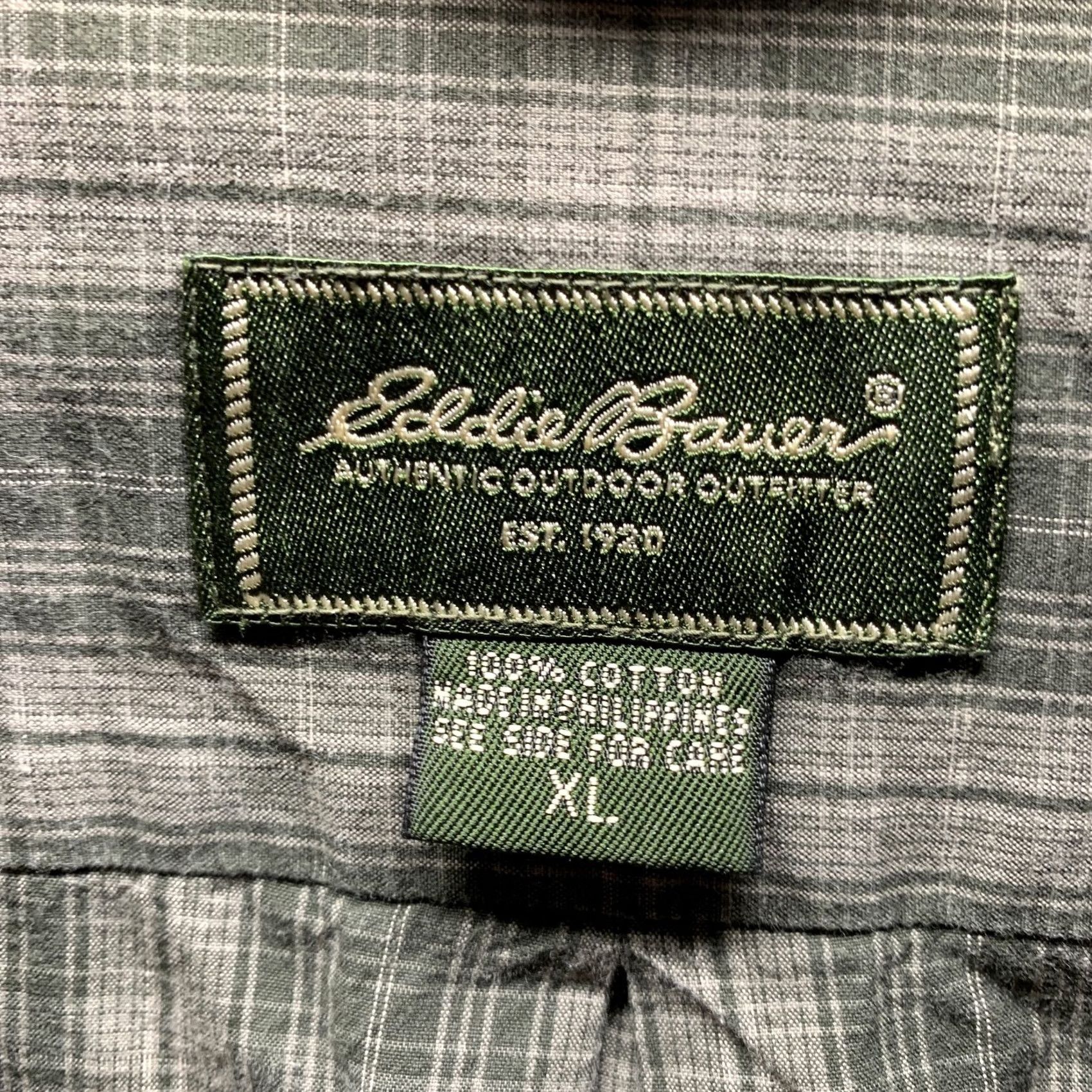 Eddie Bauer Eddie Bauer Shirt Mens XL Green Adult Gray Plaid Outdoor Fishing Size US XL / EU 56 / 4 - 7 Thumbnail