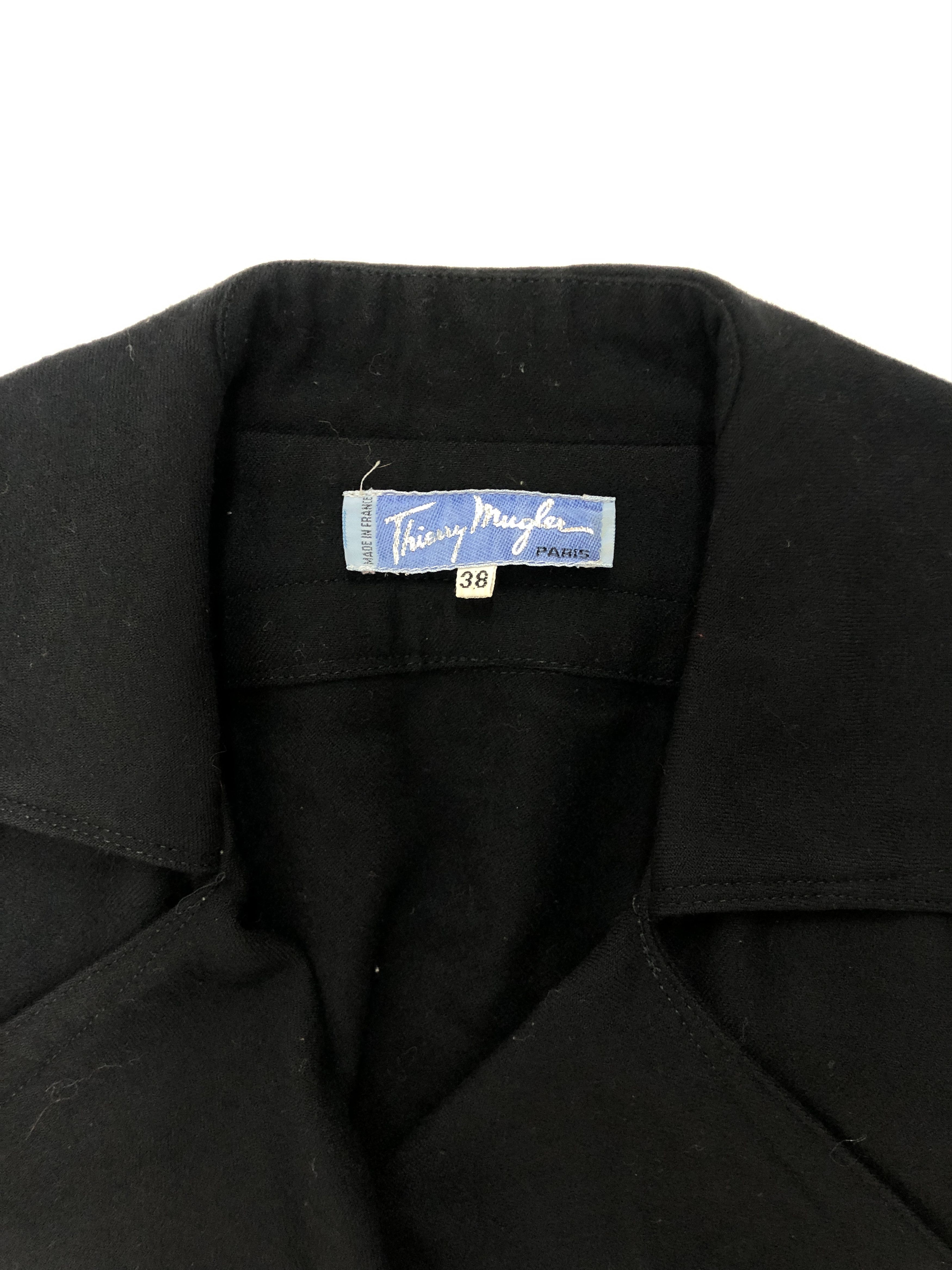 Thierry Mugler Vintage Womens Black Thierry Mugler 80's Dress Size S / US 4 / IT 40 - 2 Thumbnail