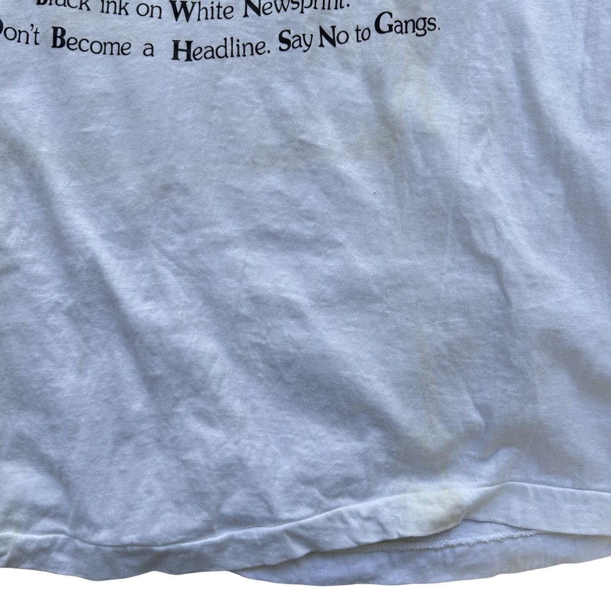 Vintage Vintage 80s Los Angeles Say No To Gangs Shirt Size XL Size US XL / EU 56 / 4 - 4 Thumbnail