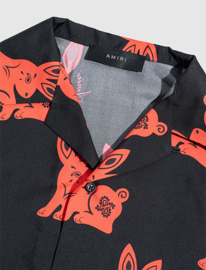 Amiri o1y0525 Patterned Shirt in Red/Black Size US M / EU 48-50 / 2 - 2 Thumbnail
