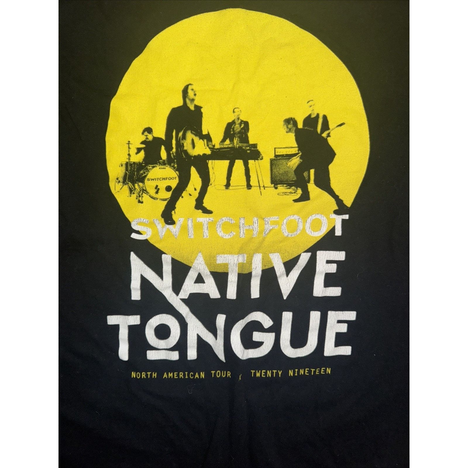 Band Tees Switchfoot Tour Band T-Shirt Black Medium 18x25 Graphic Tee Size US M / EU 48-50 / 2 - 4 Thumbnail