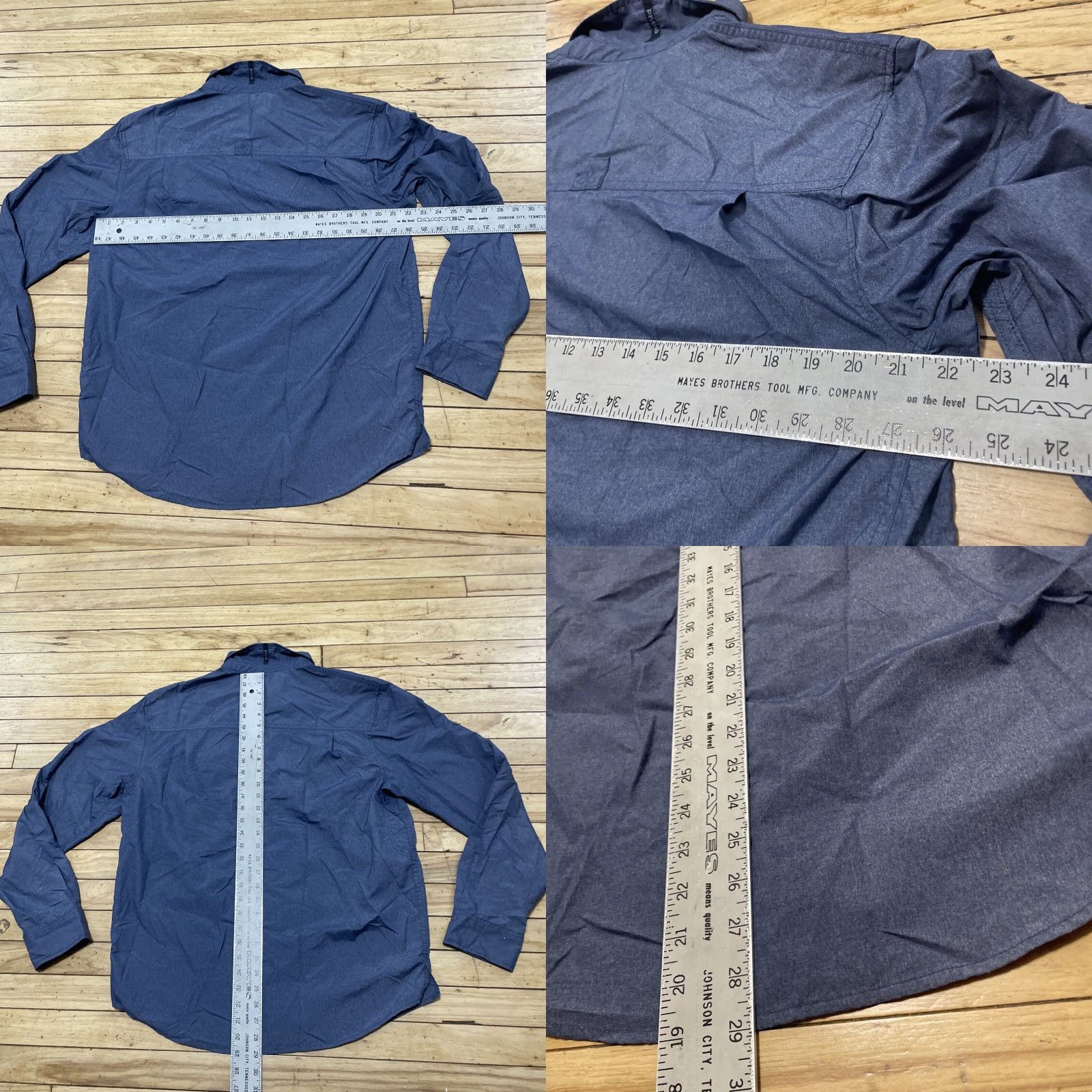 Prana PRANA Hiking Shirt Men L Blue Roll Sleeve Outdoor Hike Active Performance Men Size US L / EU 52-54 / 3 - 8 Thumbnail