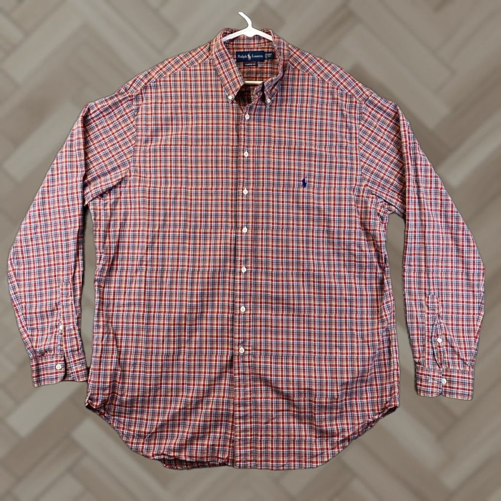 Ralph Lauren VTG Ralph Lauren Button-Up Shirt Multicolor Plaid Men 2XL /24-46 Autumn Casual Classic Fit Long Sleeve Mens Size US XXL / EU 58 / 5 - 1 Thumbnail