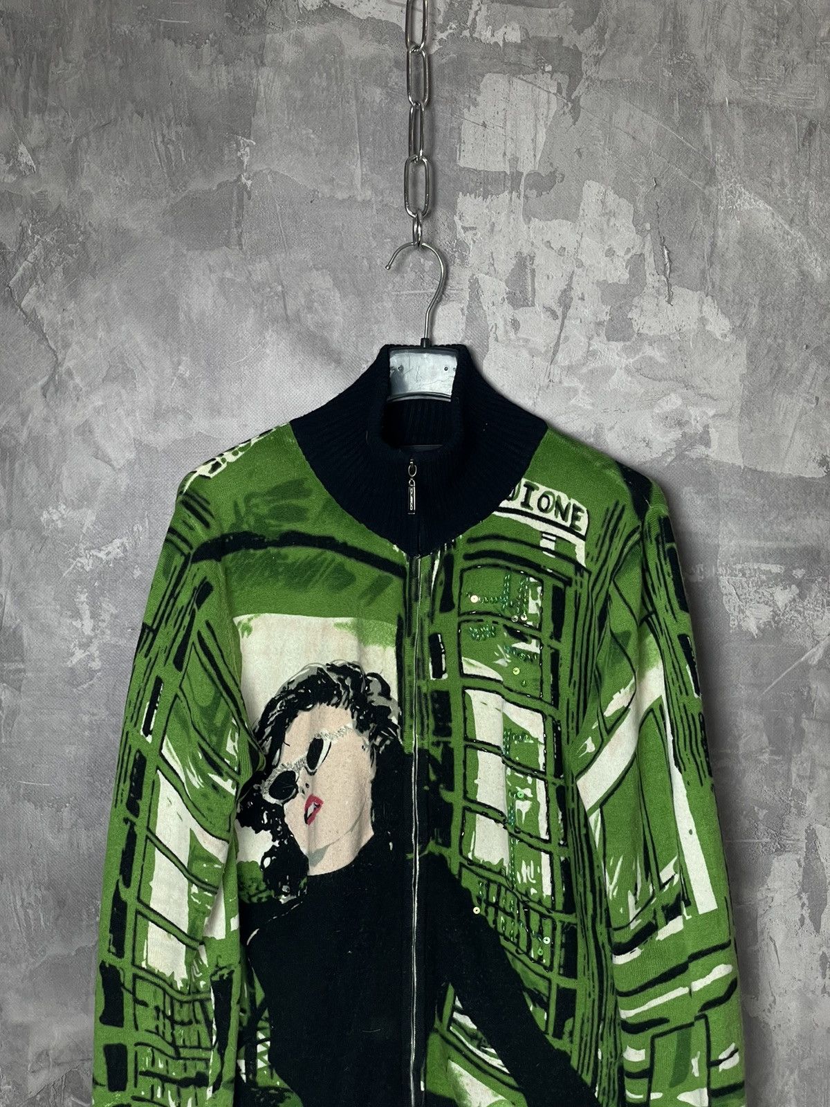 Custo Barcelona × Vintage Avant Garde Overprint Custo Barcelona Y2K Coloured Sweater Size M / US 6-8 / IT 42-44 - 2 Thumbnail