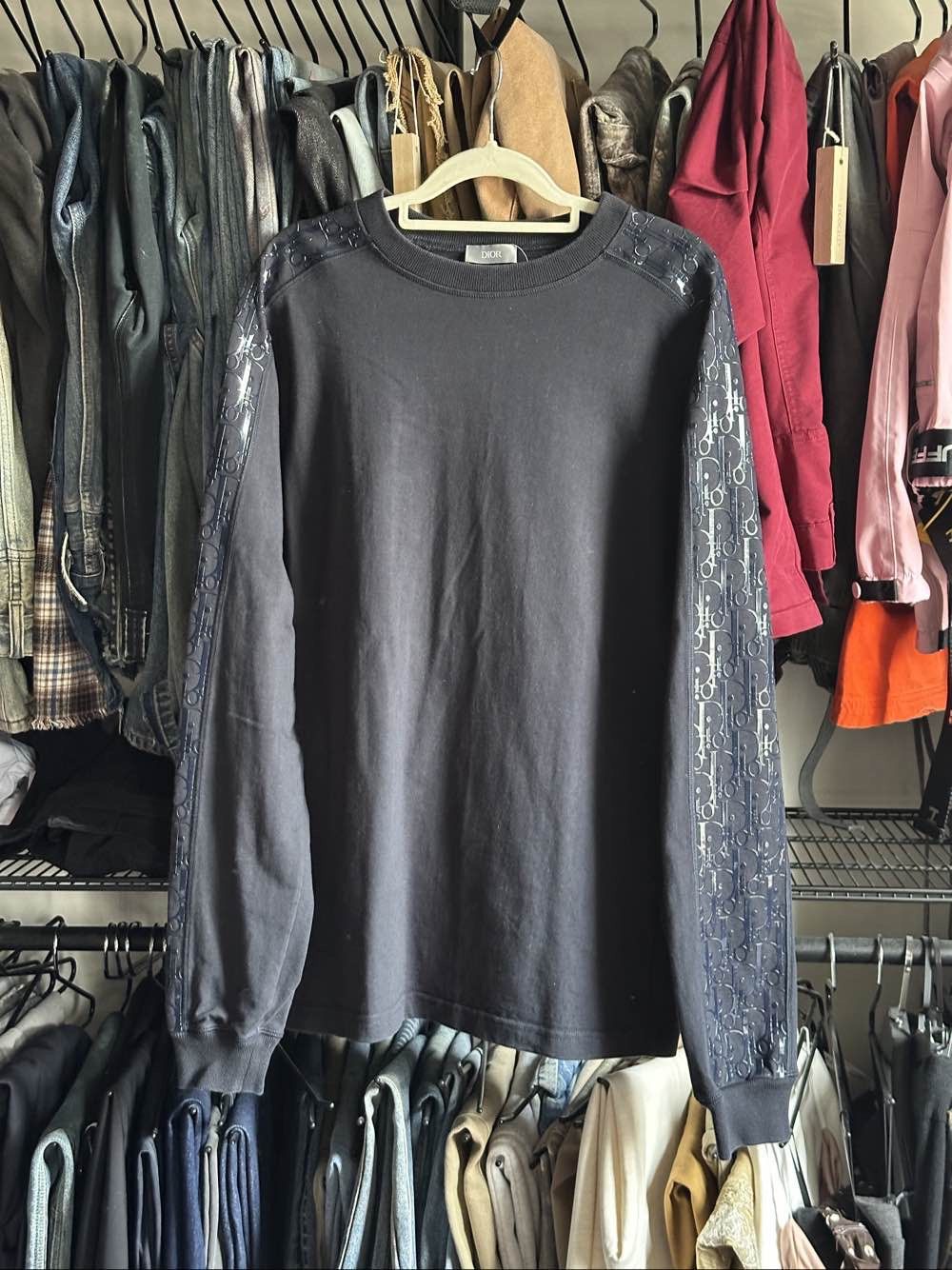 Dior Dior Oblique Sleeve Long Sleeve T-Shirt US M Size US M / EU 48-50 / 2 - 1 Thumbnail