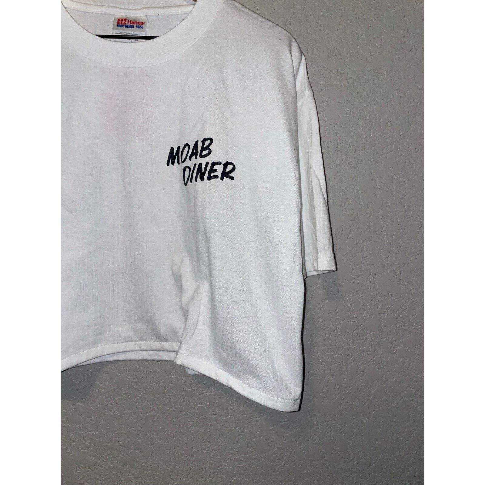 Hanes Vintage The Kokopelli Chicken Shirt White Moab Diner Large Size L / US 10 / IT 46 - 4 Thumbnail