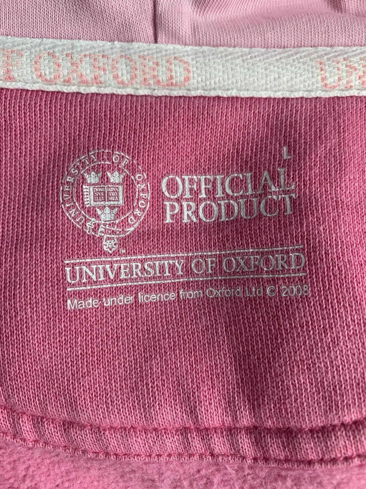 Vintage official University of Oxford pink hooded sweatshirt. Size M / US 6-8 / IT 42-44 - 9 Thumbnail