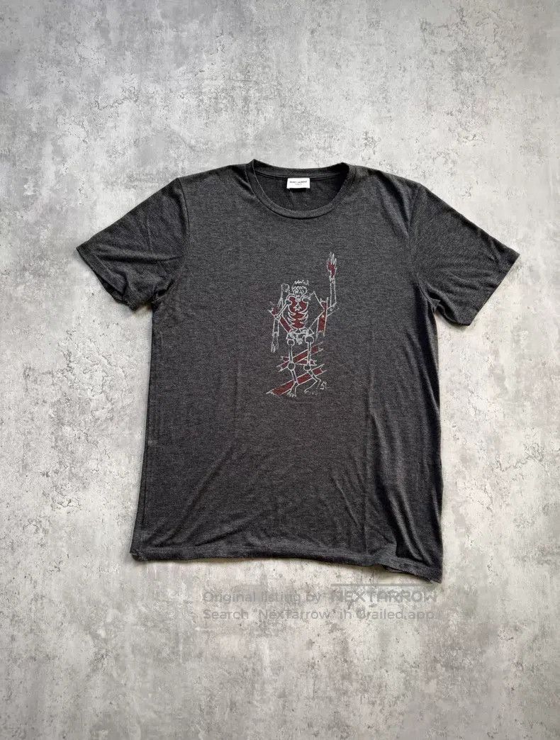 Saint Laurent Paris s/s 2018 skeleton heart tee!! | Grailed