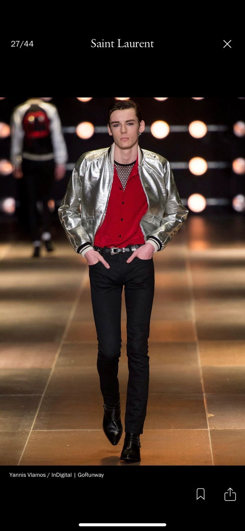 Saint Laurent Paris Saint Laurent Paris SS14 red silk shirt-2506 Size US S / EU 44-46 / 1 - 6 Thumbnail