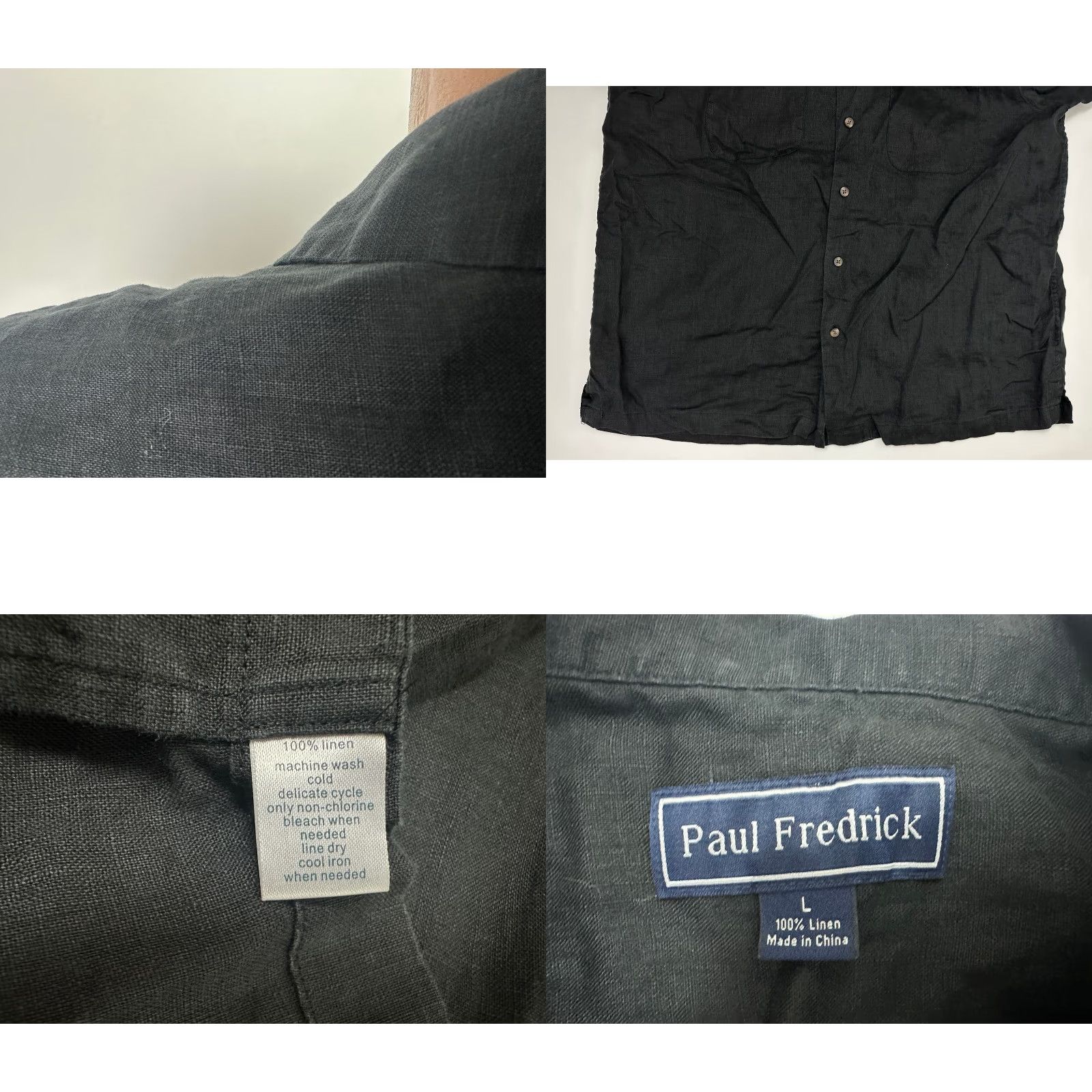 Vintage VINTAGE Paul Fredrick Linen Shirt Men Large Short Sleeve Button-Up Casual Summer 90s Size US L / EU 52-54 / 3 - 8 Thumbnail
