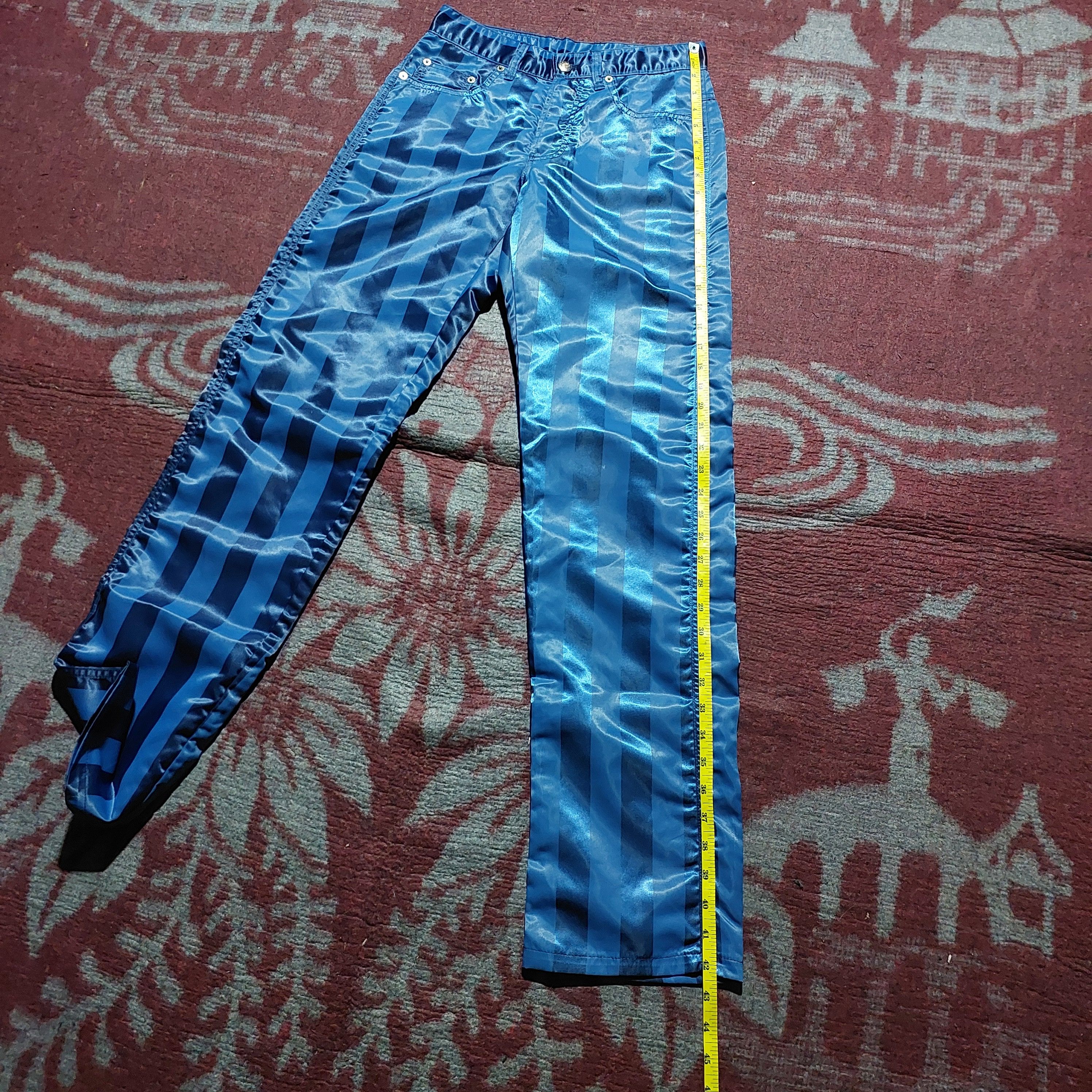 Dexter Wong 90's Dexter Wong UK blue stripe nylon pants Size US 28 / EU 44 - 15 Thumbnail