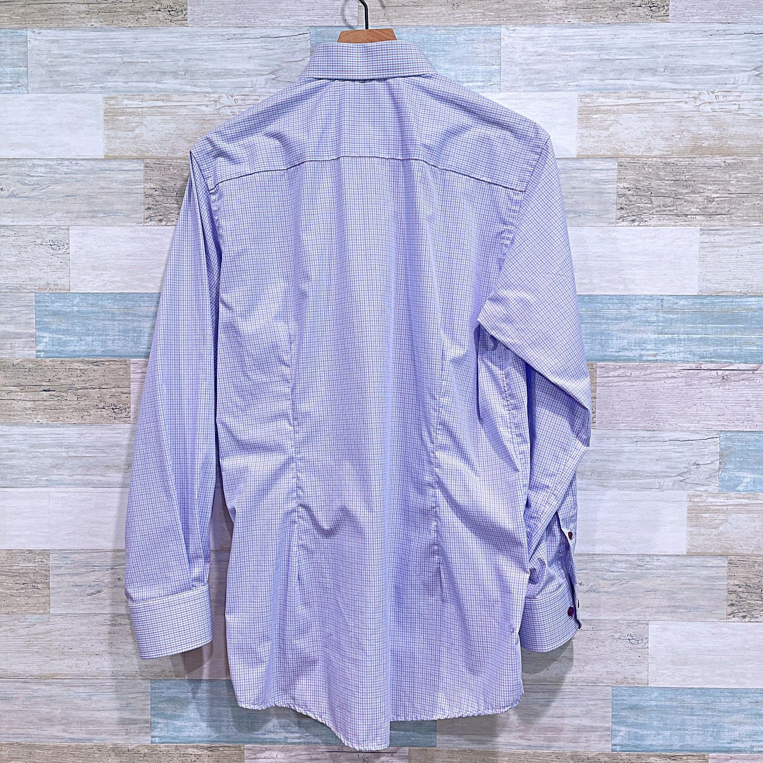 Polo Ralph Lauren ETON Contemporary Spread Collar Dress Shirt Blue Purple 15.5 Size US M / EU 48-50 / 2 - 3 Thumbnail