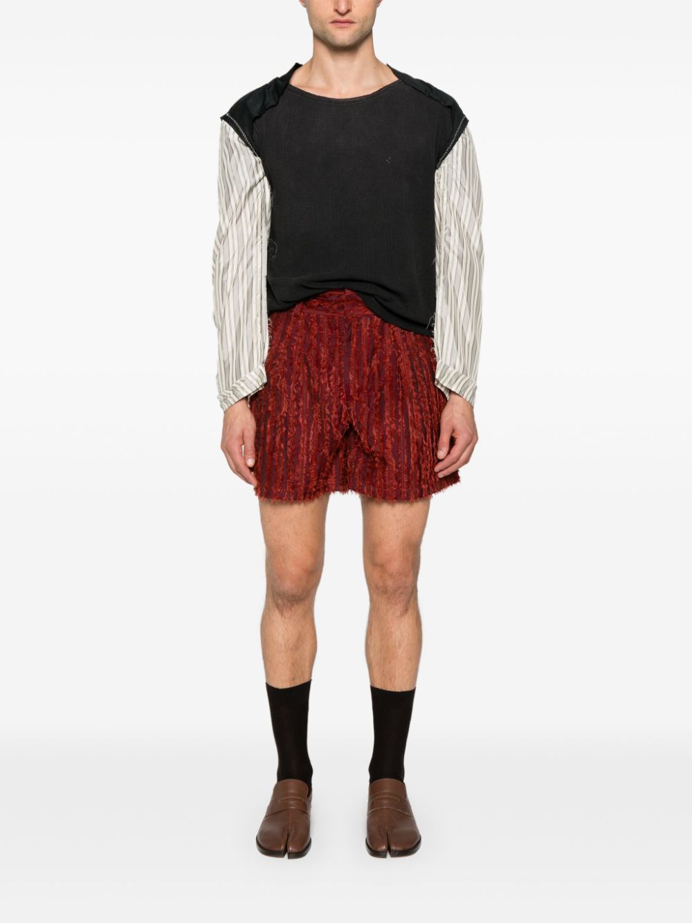 Maison Margiela o1s22i1n1024 Decorticated Sleeve T-Shirt in Black Size US M / EU 48-50 / 2 - 2 Thumbnail