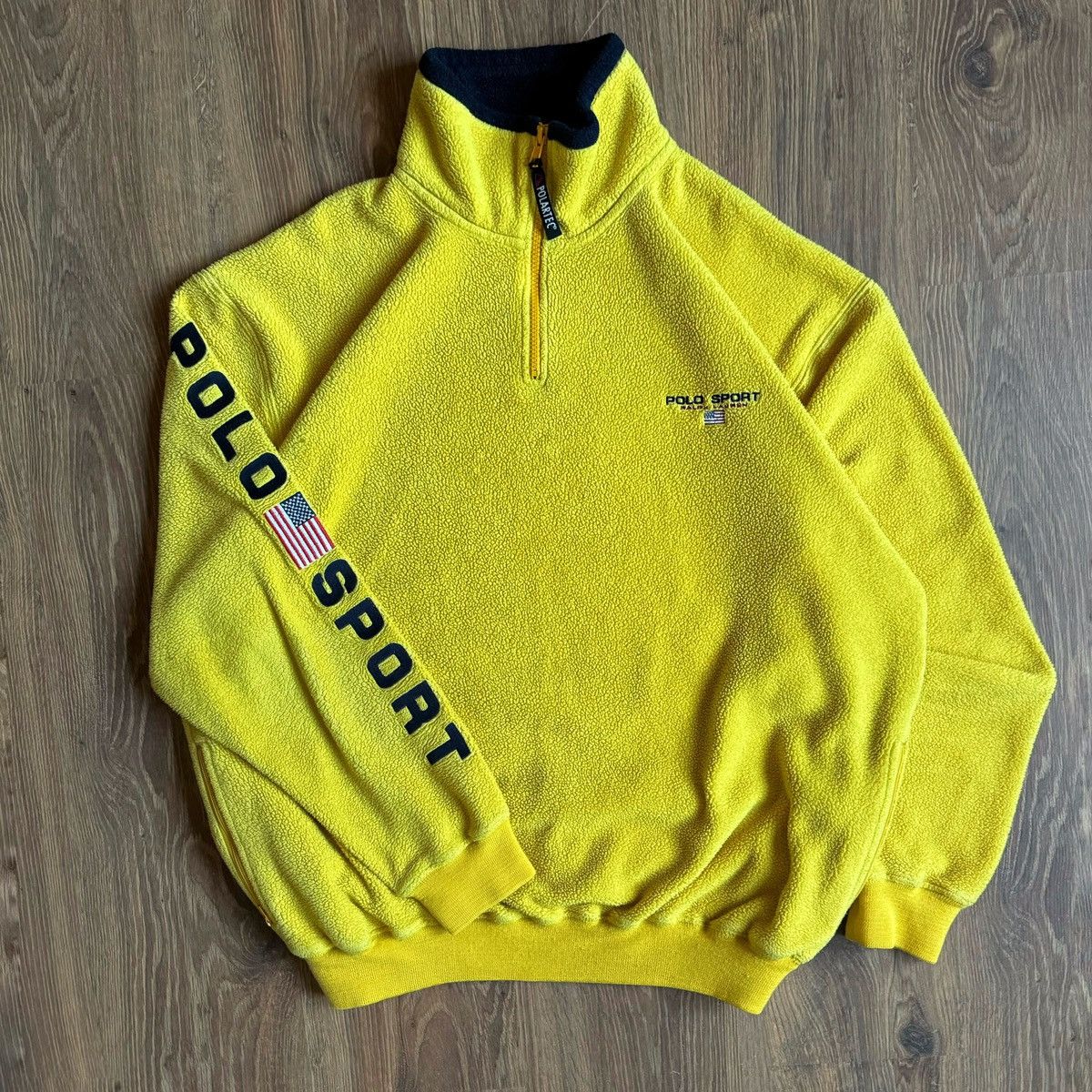 Ralph Lauren Sport Vintage Polo Sport Ralph Lauren 1/4 Zip Fleece Pullover 90s Size US L / EU 52-54 / 3 - 1 Thumbnail