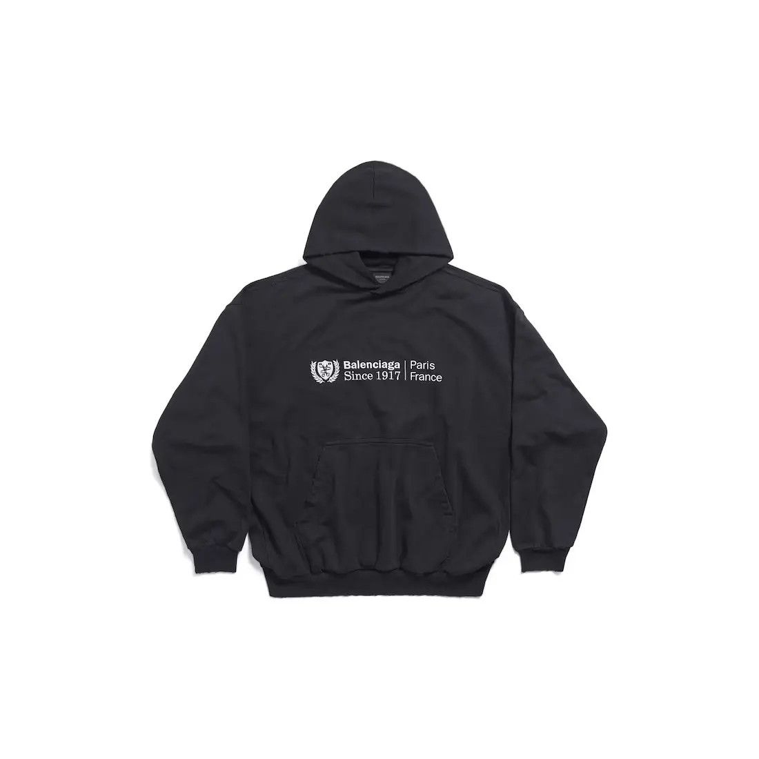 Balenciaga o1bcso1str0625 Unisex Institutional Hoodie Medium Fit Black Size US XS / EU 42 / 0 - 1 Thumbnail