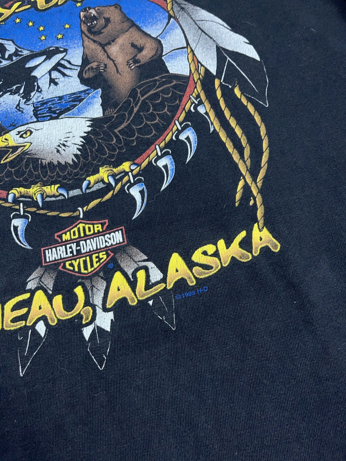 Harley Davidson ➕ 90s vintage Harley Davidson Alaska cool faded t-shirt Size US L / EU 52-54 / 3 - 4 Thumbnail
