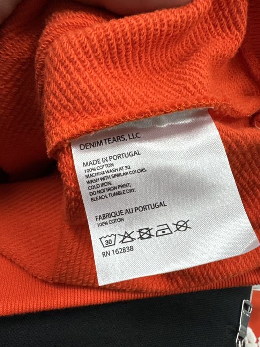 DENIM TEARS Orange Denim Tear hoodie | Grailed