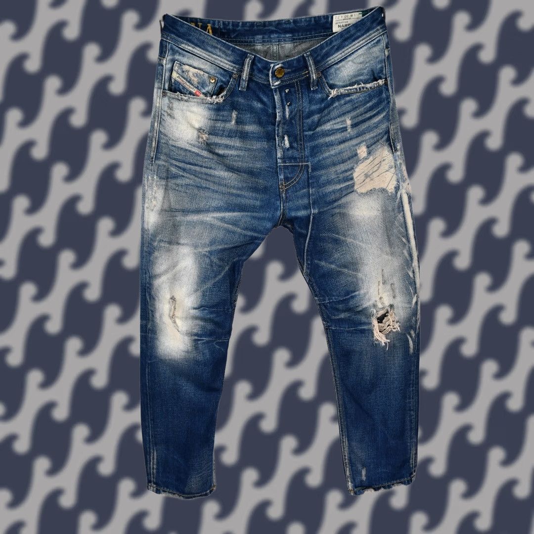 Diesel Diesel Narrot 0074M Regular-Carrot Jeans Men's W30 L32 Blue Cotton Distressed 5-Pocket Denim California Loyal 30? Size US 30 / EU 46 - 1 Thumbnail