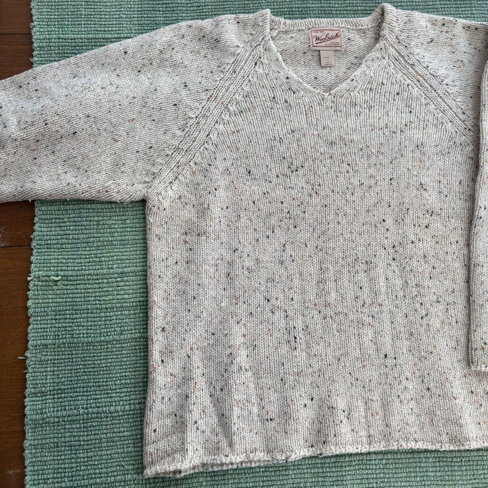 Vintage × Woolrich Woolen Mills Vintage woolrich women's wool knit v neck baggy sweater L Size US L / EU 52-54 / 3 - 4 Thumbnail
