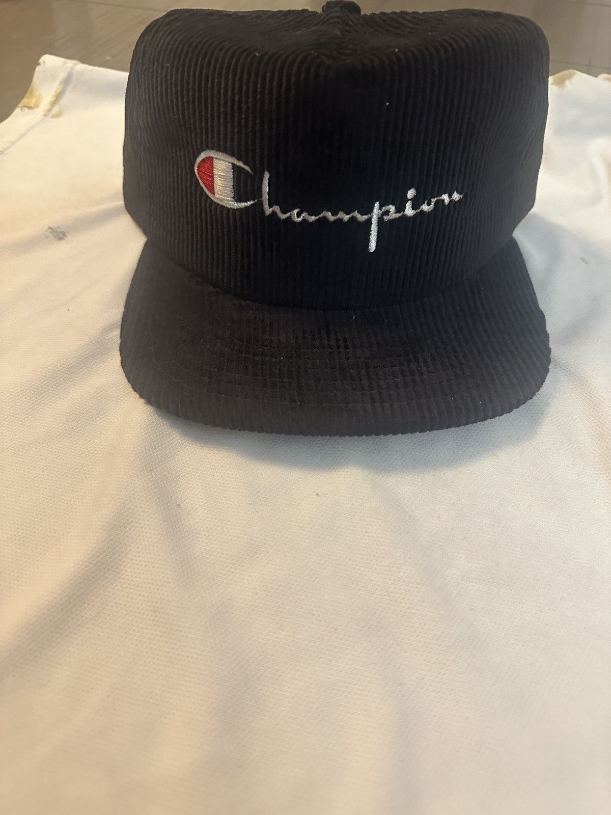 Champion Vintage New Era Champion Hat Corduroy 1990s Size ONE SIZE - 2 Thumbnail