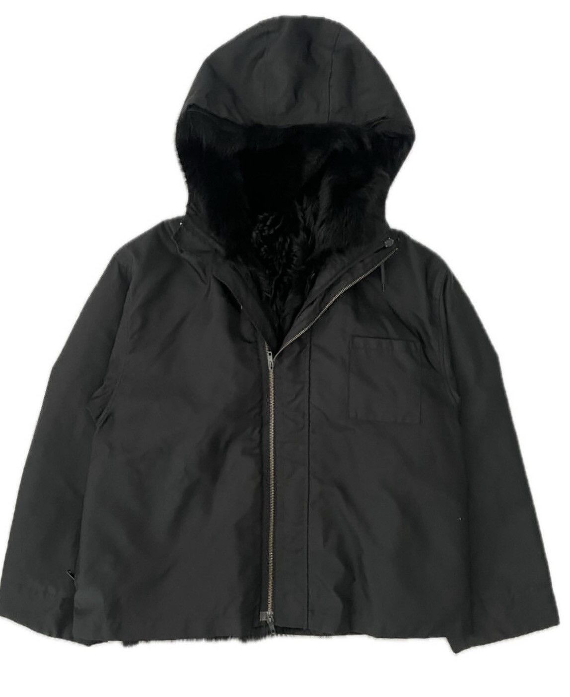 Helmut Lang Helmut lang a/w 2000 black ballistic nylon jacket fur lining Size US S / EU 44-46 / 1 - 3 Thumbnail
