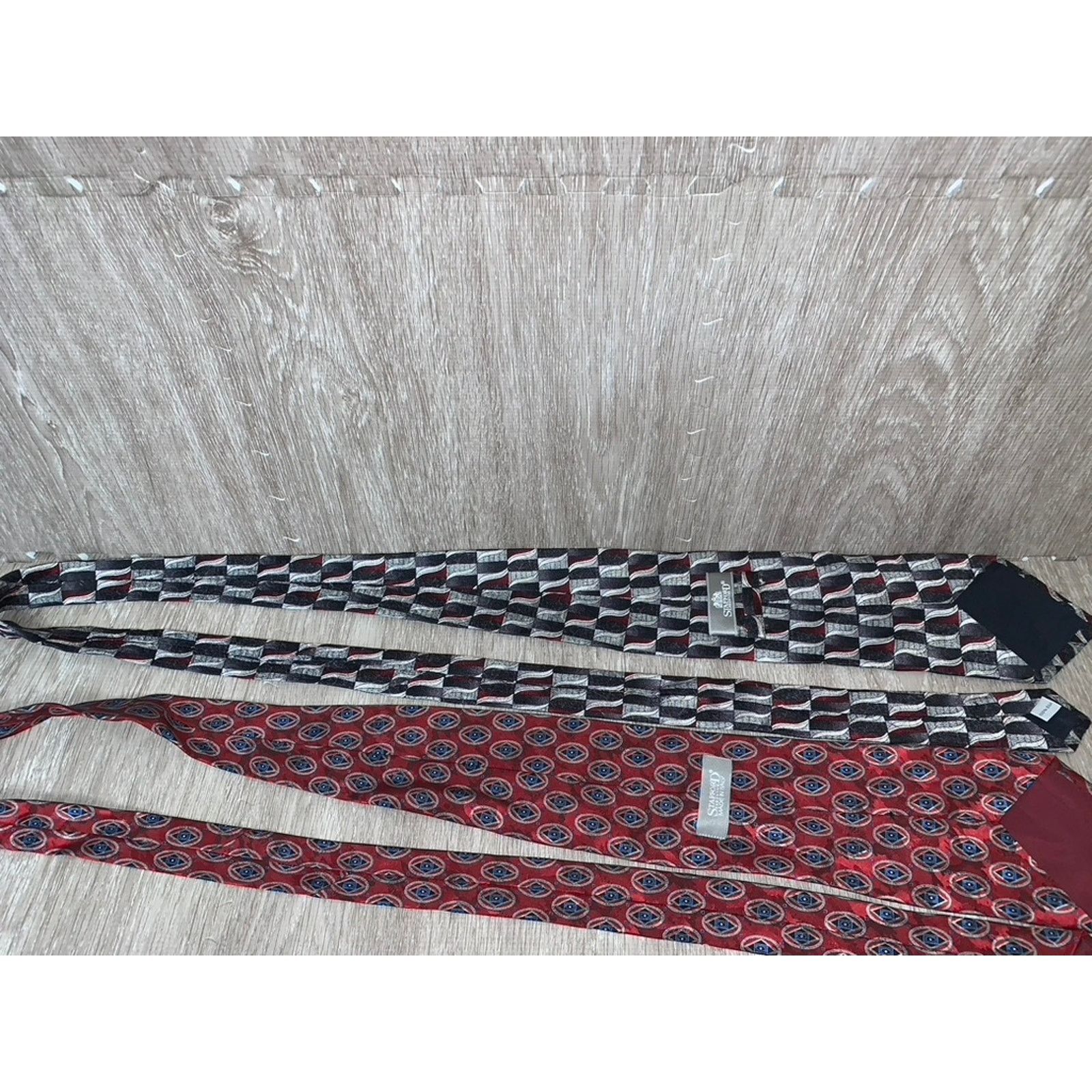 Stafford Stafford Set of 4 Men's Designer Ties Geometric Pattern Size ONE SIZE - 10 Thumbnail
