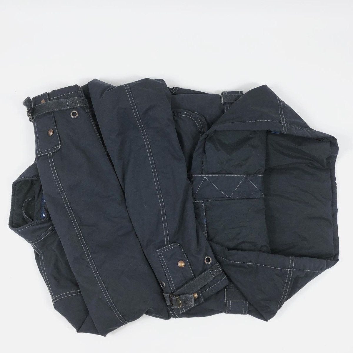 RRL Ralph Lauren × Ralph Lauren × Ralph Lauren Purple Label Rare POLO Cargo Multi Pockets Utility Belted Coat Motorcycle Jacket Bomber Size M / US 6-8 / IT 42-44 - 9 Thumbnail
