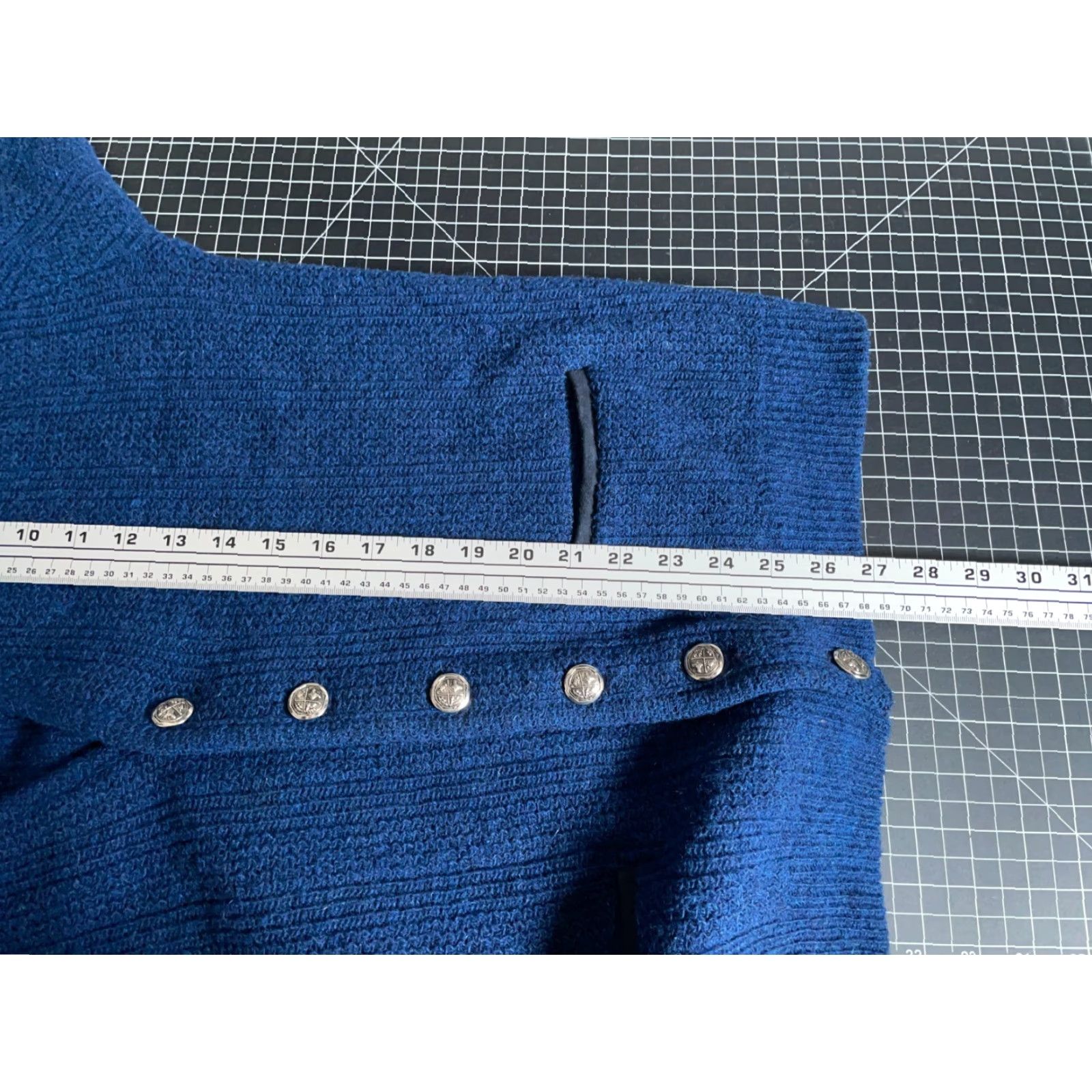 Vintage VINTAGE Puritan Cardigan Sweater 80s Dark Blue Wool Blend Knit Long Sleeve V-Neck Men Large Size US L / EU 52-54 / 3 - 6 Thumbnail