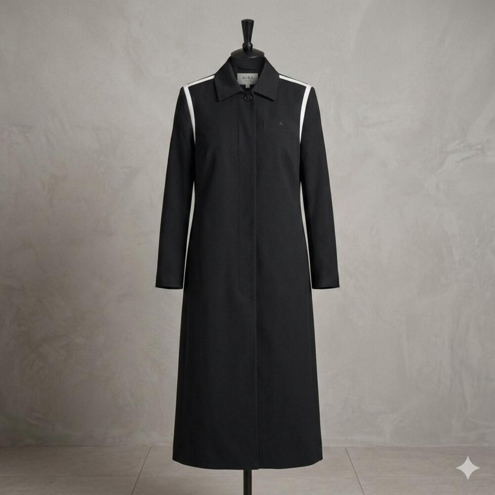 Adidas Adidas Collared Coat Long Originals Black Large | MSRP $275 Size L / US 10 / IT 46 - 1 Thumbnail