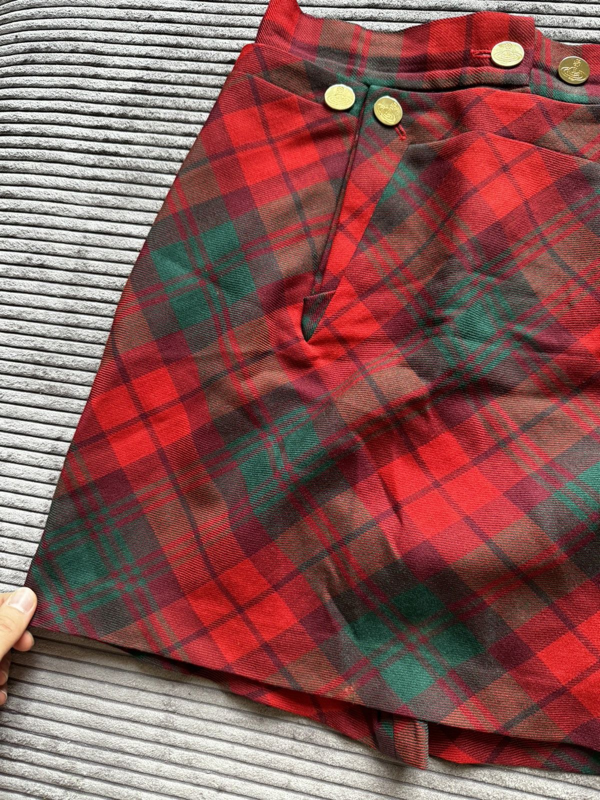 Vivienne Westwood 90s Runaway Vivienne Westwood Red Macpoiret Tartan Skirt Rar Size 28" / US 6 / IT 42 - 11 Thumbnail