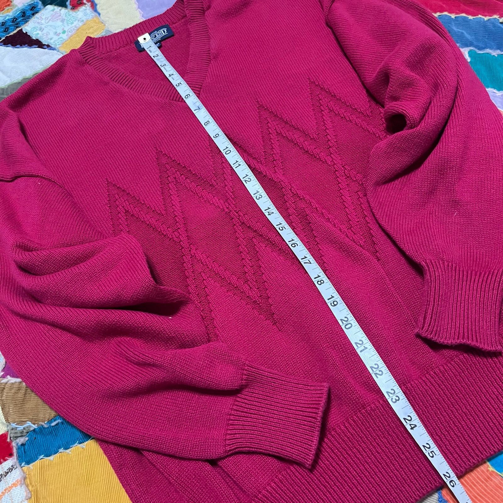 Lands' End Vintage Lands End Woven Wrap Around Red Sweater XL Size US XL / EU 56 / 4 - 4 Thumbnail