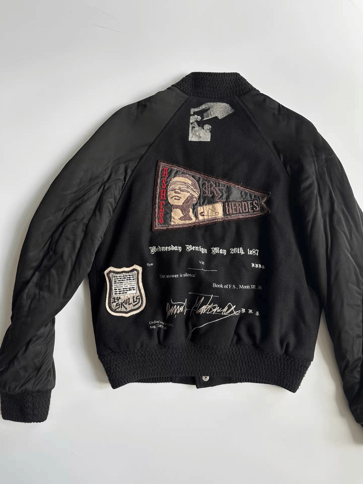 Raf Simons AW04-05 “Waves” asymmetrical-zip rider jacket | Grailed