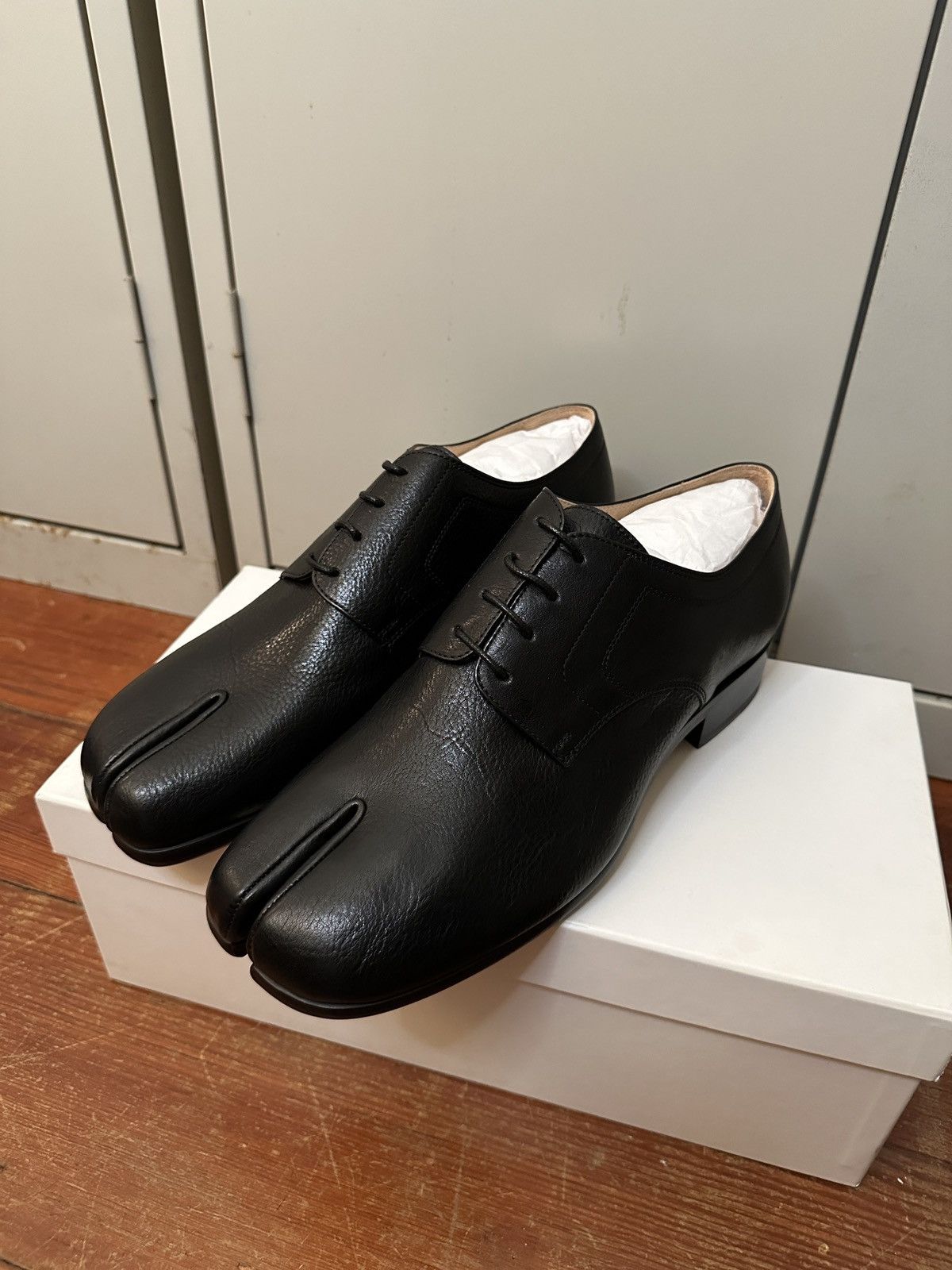 image of Maison Margiela Margiela Tabu Oxfords Dress Shoe, 45 Shoes in Black, Men's (Size 12)